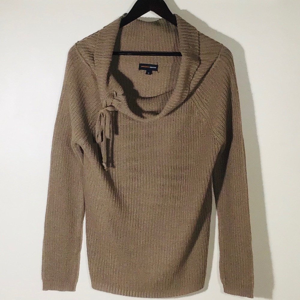 AMBIANCE APPAREL Women’s Cowl L/S Knit Sweater Med